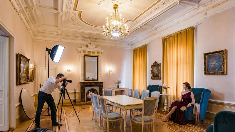 Зал издателя во время фотосъёмки
